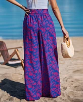 Cupshe Women's Celestial Waves Floral Cover-Up Pants