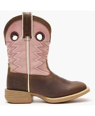 Durango Boys Lil' Rebel Pro Kids Dark Chestnut Bubble Gum Western Boot