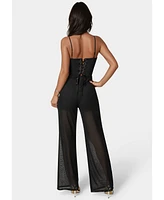 Bebe Women's Ombre Embellished Jumpsuit