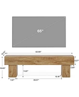 Tribesigns 63" Tv Stand, Farmhouse Entertainment Center, Low Tv Console Table for Living Room, Long Media Console Television Stands for 55/60/65