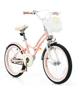 18 Inch Kids Adjustable Bike with Training Wheels