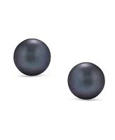 Bling Jewelry Basic Simple Bead Ball Freshwater Cultured Pearl Stud Earrings .925 Sterling Silver 7MM