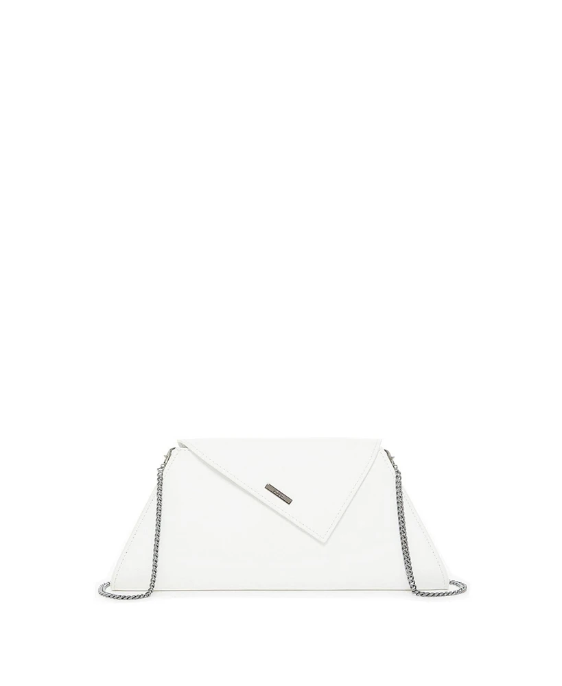 Susu White Purse Leather Clutch Bag Crossbody Evening Purse Unique Women's Handbag