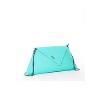 Susu Leather Clutch Bag Turquoise Evening Purse Unique Women's Handbag
