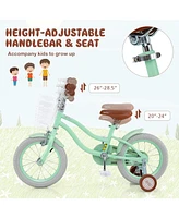 16 Inch Kids Bike with Adjustable Seat and Bell for Kids 3-8 Years Olds
