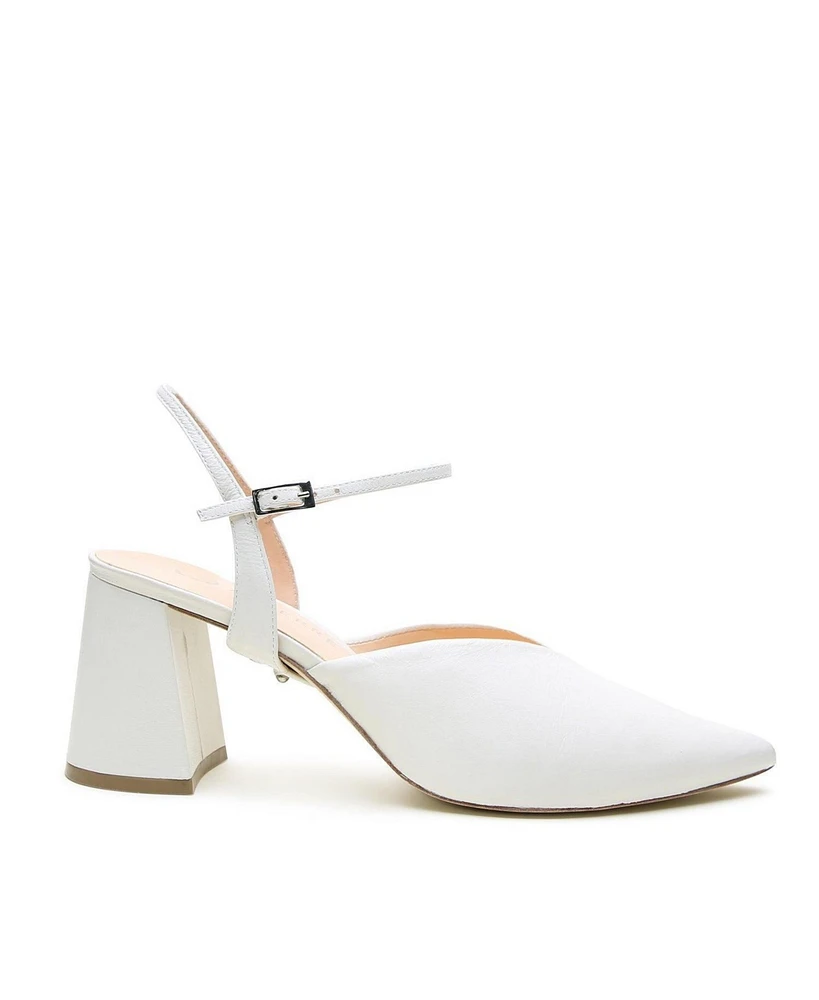 Alterre Women's Amal White Customizable Bridal V Mule
