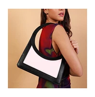 Women's The Aureola Shoulder Bag - Onyx Black & Ivory White