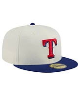 New Era Men's Cream Texas Rangers Chrome 59FIFTY Fitted Hat