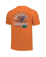 Image One Men's Orange Florida Gators 2025 Ncaa Men's Basketball National Champions Distressed Net T-Shirt