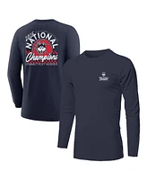 Image One Big Boys and Girls Navy UConn Huskies 2025 Ncaa Women's Basketball National Champions Fine Jersey Long Sleeve T-Shirt