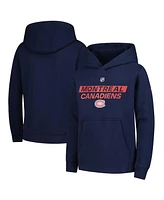 Outerstuff Big Boys and Girls Navy Montreal Canadiens Authentic Pro Wordmark Fleece Pullover Hoodie