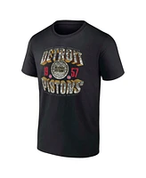 Fanatics Men's Black Detroit Pistons Quick Strides T-Shirt