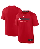 Nike Men's Red Washington Nationals Authentic Collection Pregame Raglan Performance T-Shirt