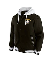 Fanatics Men's Black Pittsburgh Steelers Full-Snap Hoodie Jacket