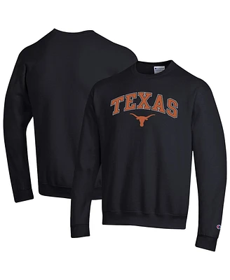 Champion Men's Black Texas Longhorns Arch Over Logo Pullover Sweatshirt