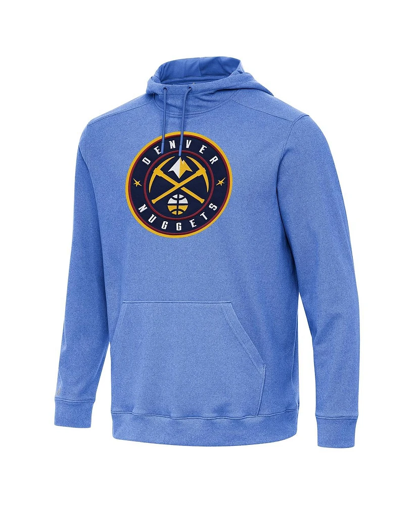 Antigua Men's Heather Blue Denver Nuggets Cloud Pullover Hoodie