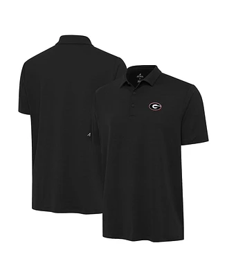 Antigua Men's Black Georgia Bulldogs Reprocess Polo Shirt