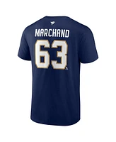 Fanatics Men's Brad Marchand Navy Florida Panthers Authentic Stack Name Number T-Shirt