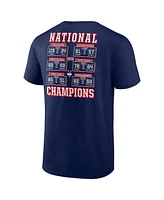 Fanatics Men's Navy UConn Huskies 2025 Ncaa Women's Basketball National Champions Schedule T-Shirt