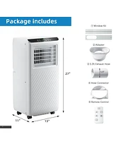 8000 Btu 3-in-1 Portable Air Conditioner for 250 Sq.ft with Remote Control
