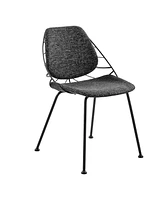 Set of 2 Leaf Fabric Dining Chairs for Kitchen or Dining Room Seating