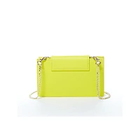 Susu Bright Yellow Mini Crossbody Purse Chain Strap Leather Wristlet Women's Handbag