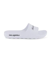 Karl Lagerfeld Paris Men's Signature Logo Print Slides