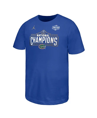 Jordan Big Boys and Girls Royal Florida Gators 2025 Ncaa Men's Basketball National Champions Celebration T-Shirt
