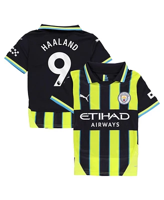 Puma Youth Erling Haaland Navy Manchester City 2024/25 Away Replica Player Jersey