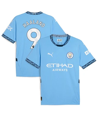 Puma Men's Erling Haaland Light Blue Manchester City 2024/25 Home Replica Player Jersey