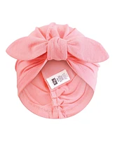 Hudson Baby Baby Girls Hudson Turban Cotton Headwraps, Modern Botanical, 0-24 Months