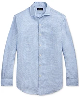 Polo Ralph Lauren Men's Classic-Fit Houndstooth Linen Shirt