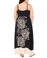 Vince Camuto Plus Square-Neck Sleeveless Maxi Dress