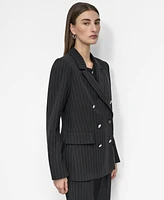Dkny Women's Pinstripe Double Breasted Blazer