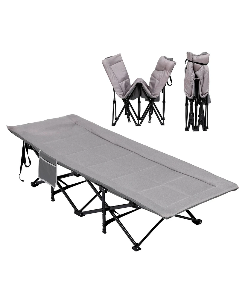 Folding Camping Cot for Adults Supporting up to 450lbs with Carry Bag