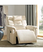 Embrace Traditional Power Lift Recliner with Heat and Massage
