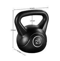 Yaheetech 25lb Kettlebell Hdpe Coated Kettle Bells for Home Gym