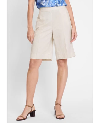 Olsen Women's Mona Fit Straight Cotton Linen Short