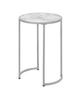 Compact Round End Table for Living Room or Bedroom