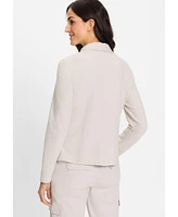 Olsen Women's Linen Mixed Media Jacket