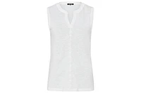 Olsen Women's Sleeveless Embroidered Detail Top