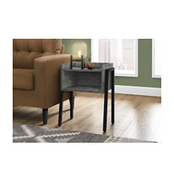 Industrial Metal and Wood End Table with Shelf
