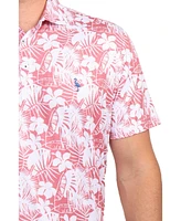 Tailorbyrd Men's Tropical Hibiscus Performance Polo