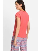 Olsen Women's Linen Mix T-Shirt