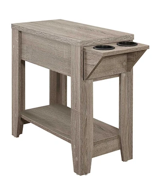 Rustic Wooden End Table with Lower Display Shelf