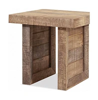 Solid Hardwood Square End Table for Living Room or Bedroom