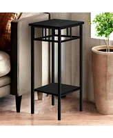 Rustic Square End Table with Shelf – Versatile Storage Piece