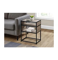 Modern End Table with Two Open Shelves for Display & Storage
