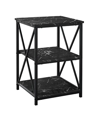 Space-Saving End Table with Two Shelves – Perfect for Small Living Rooms or Bedrooms