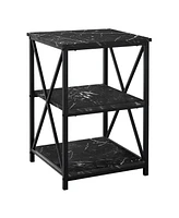 Space-Saving End Table with Two Shelves – Perfect for Small Living Rooms or Bedrooms